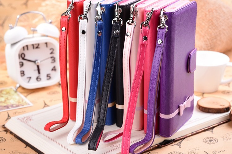 White PU Leather Wallet Case For Samsung Galaxy S4 With Sleep Fuction