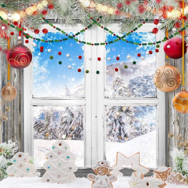 Free Sample Garland Decoration Felt Pom Pom Banner