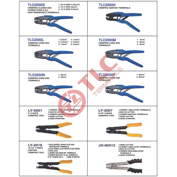 Cable Lug Crimping Tools 0.2-50mm2 For Crimping Lugs Terminal Lug Crimping Tool