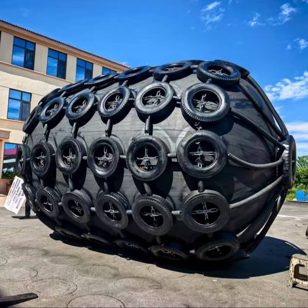 Defensa de goma marina inflable tipo Yokohama Henger con certificado BV para operaciones STS y de atraque
