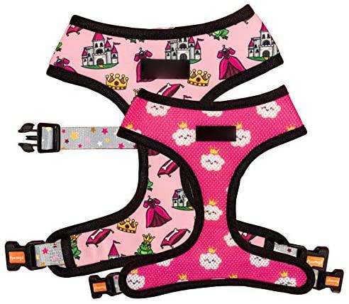 Adjustable Comfort Nylon Dog Harness Reversible Multi Size Tug Free Control