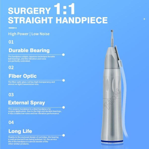 Имплантация прямой рукоятки Синус подъемная хирургия Стоматологическая рукоятка с оптическими волокнами