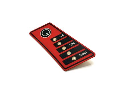 Interruptor de membrana LED à prova d'água 0,125 mm com textura de veludo