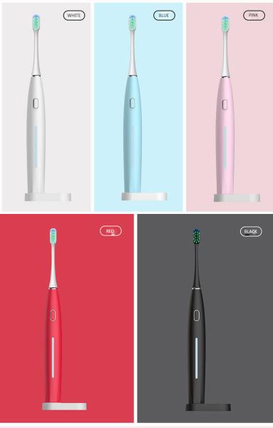 IPX7 Ultrasonic 300g DC3.7V Vibration Electric Toothbrush
