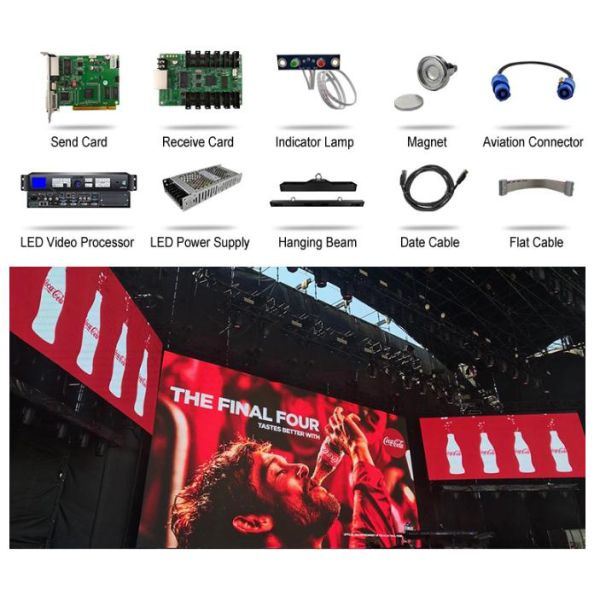 Advertising High Brightness Led Display 1/32 Scan P2.6 Seamless Electronics Stage