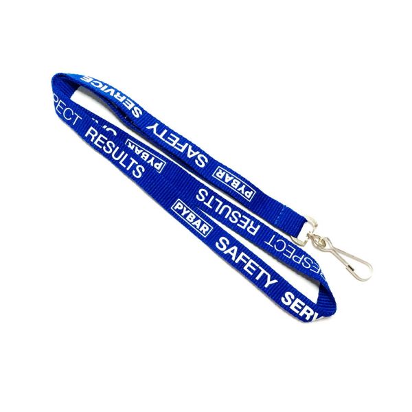 Company Business Custom Polyester Lanyards With Safety Service Logo , J Hook Attachment