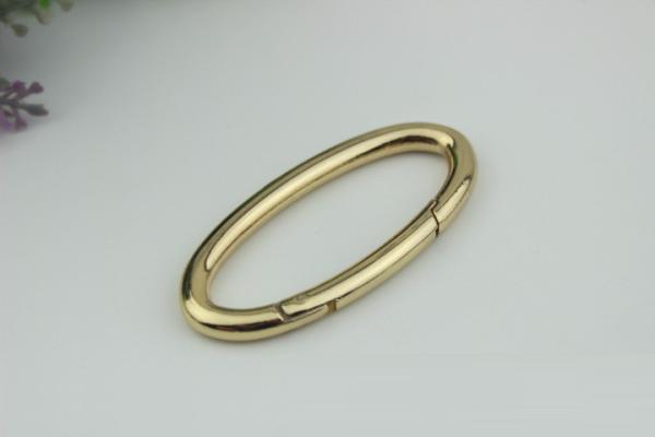 High quality hanging gunmetal nickle bag accessories zinc alloy 54MM spring o ring