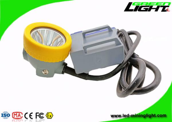 IP68 216lum 15000lux LED Miner Cap Lamp 1.67W With Cradle Chager