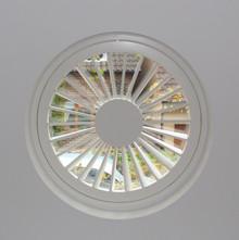 indoor 100% basswood round shutters for windows with standard tilt bar or hidden tilt bar