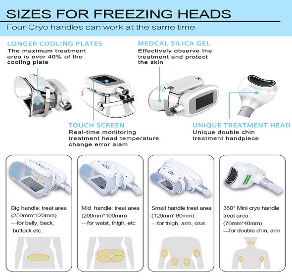 2 переменчивая ручка Cryolipolysis уменьшая машину с Antifreezing Membrance