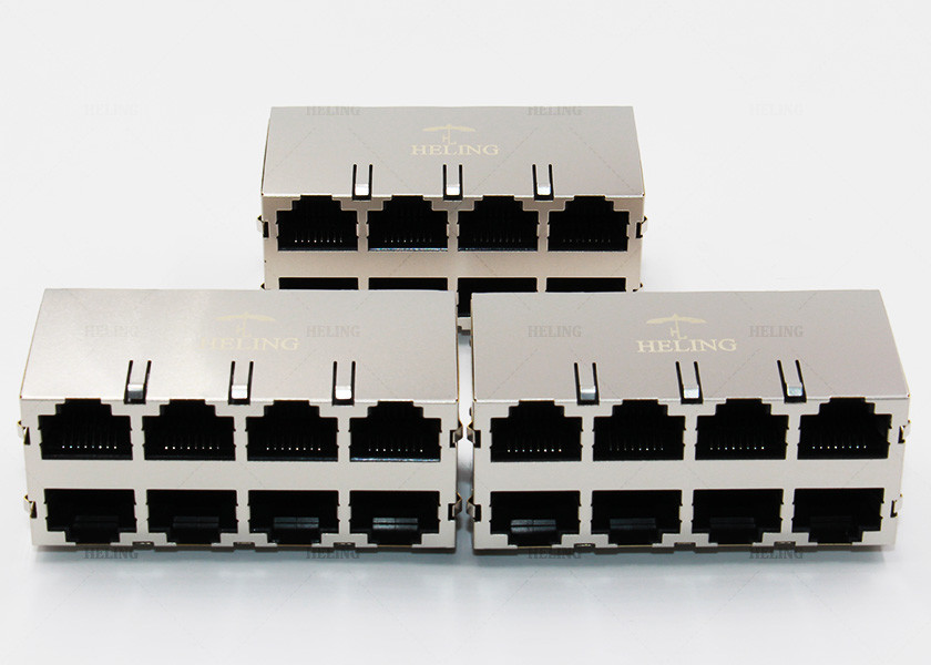 Плата вверх по женскому соединителю Lan SMT, соединителю низкопрофильного RJ45 водоустойчивому