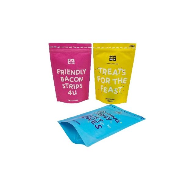 Bolsas para embalagens de alimentos biodegradáveis de plástico, fecho de fecho de alumínio, embalagens de papel alumínio, bolsas em mate personalizadas, biodegradáveis