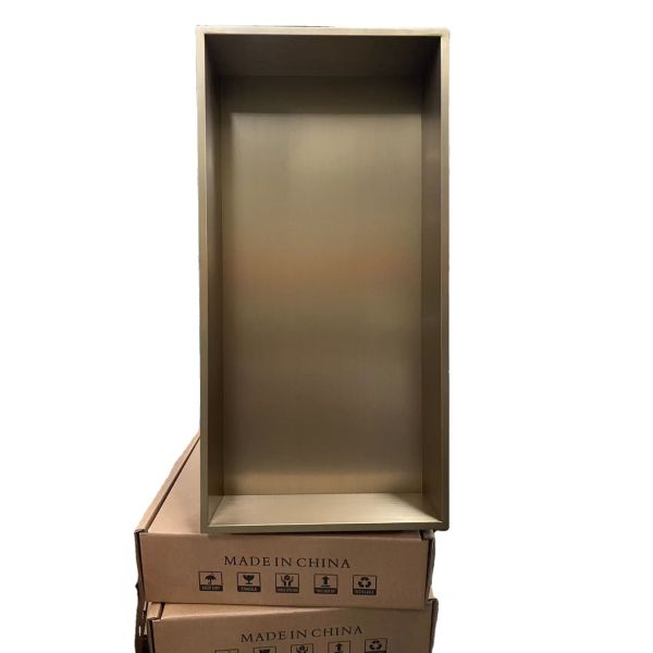 Brushed Surface Finish Modern Decorating Ideas for High Antique Wall Niches Above Toilet