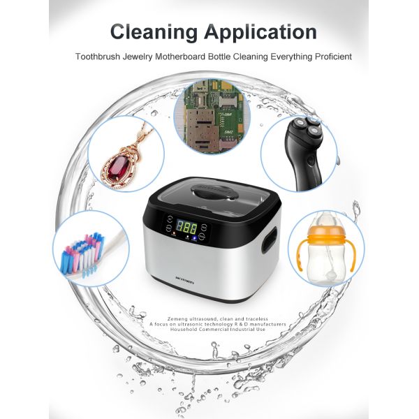 Degassing Portable Ultrasonic Cleaner 1.2L For jewelry cleaning