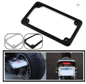 Stainless Steel Decorative Custom Motorcycle Car license Plate Frames For Injection Molding