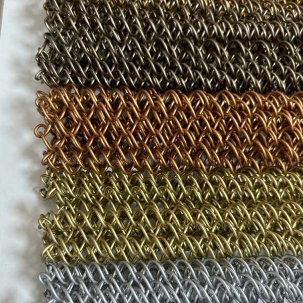 Customized Aluminum Coil Curtain Metal Chain Drapery Fabric For Bars Screen Ceiling