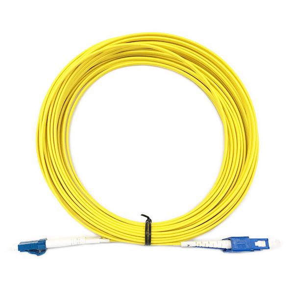 SC To LC Zipcord Duplex Fiber Optic Patch Cord SM G652D Fiber OFNR Material