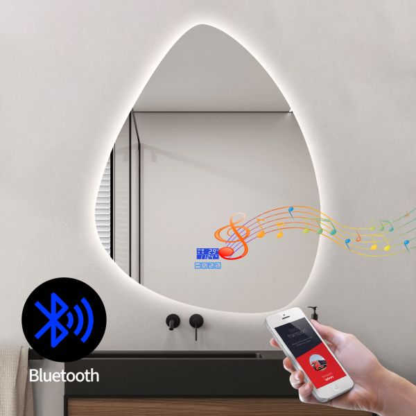 Dimmable LED Frameless Mirror 5mm Defog Bathroom Mirror For Hotel / Bathroom / Project