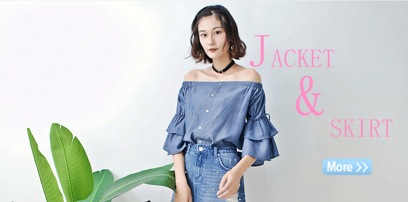 Washed Ladies Denim Pearls A Line Jean Skirt With Hole , Blue Jean Mini Skirt