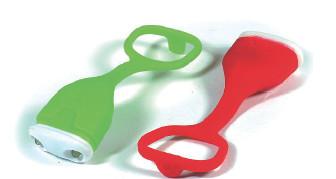 Clip On Silicone LED Bike Lights 2 White / Red LED With 2 * CR2032 Battery