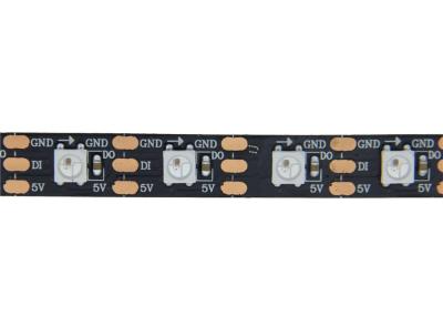 Programmable Black PCB LED Strip Self Adhesive 60LEDS 120° View Angle CE / RoHS