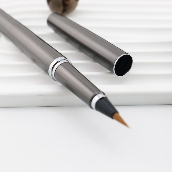 Grey Metal Calligraphy Brush Pen Fountain Pen Style Soft Tip Brush Pen