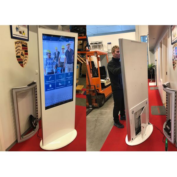PCAP Touch Free Standing Digital Signage Advertising Player 55 65 Inch