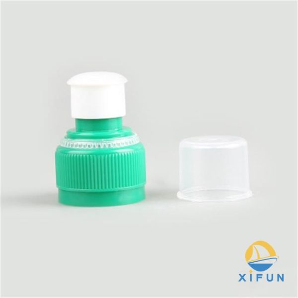 28mm Push Pull Plastic Bottle Tops Water Bottle Cap With Dust Cover Double Safety
