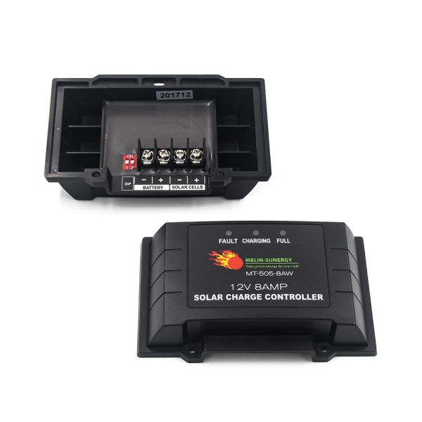 8A 5 Stage PWM Solar Charge Controller with Smart Charging and Multiple Protection Functions for 12V 24V Systems