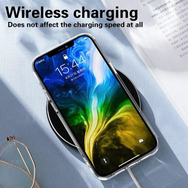 Clear Silicone Mobile Phone Protection Shell for iPhone 13 14 Pro Max Note 10 Plus Transparent PU