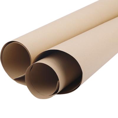 Wooden Pulp Brown Kraft Paper Roll Custom Printing Brown Packing Paper Roll Recyclable
