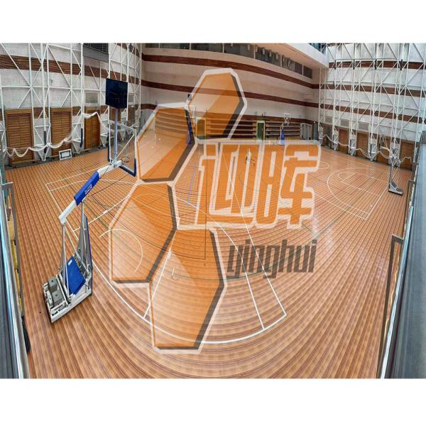 Modular Interlock Woodgrain Basketball Flooring UV Resistant Basketball Pickleball Sport Court Flooring