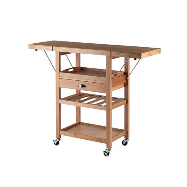 Kitchen Food Tray Trolley Cart Bamboo Home Furniture with wheels prices