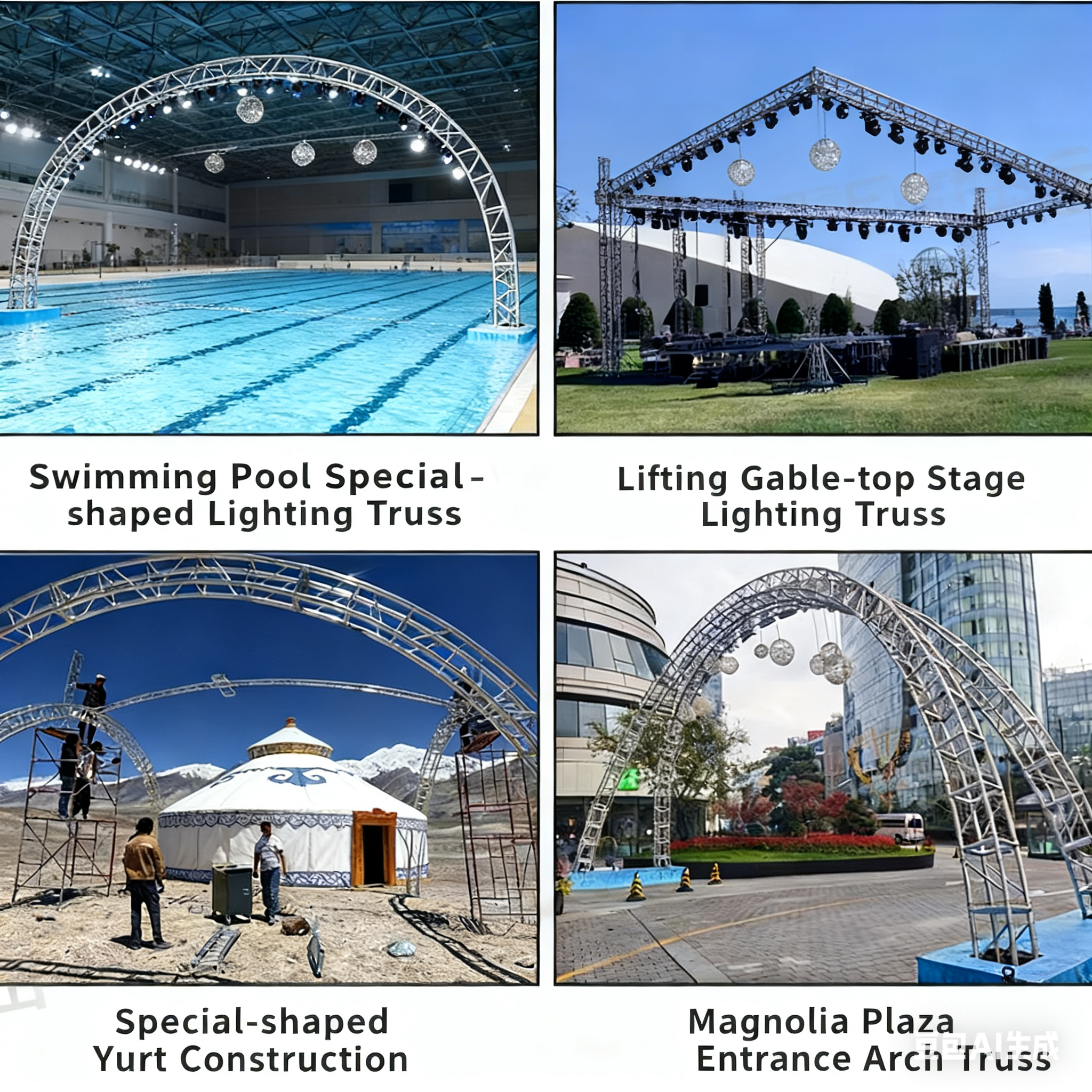 Lightweight and Sturdy 290mmx290mm Aluminum Spigot Truss with 5 Years Warranty Sold in Sets of 4