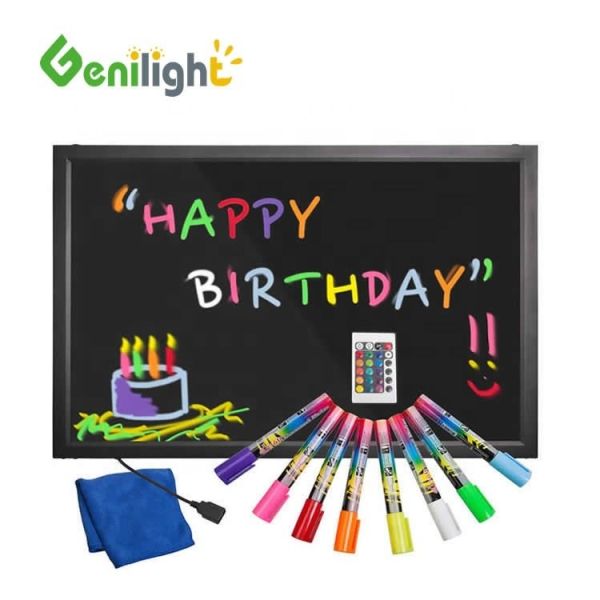 Double Sided Tempered Glass LED Writing Board Stand for Interactive Presentations