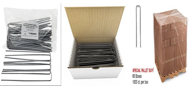 Штыри штапеля травы стали углерода земные, дерновина тканей ландшафта прикалывают 4