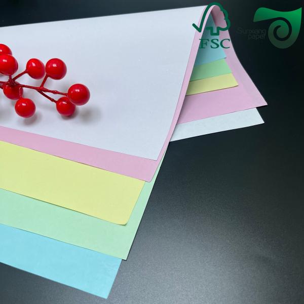 FSC Certified Clean  Hygienic Carbonless Receipt Paper  Multiple Colors