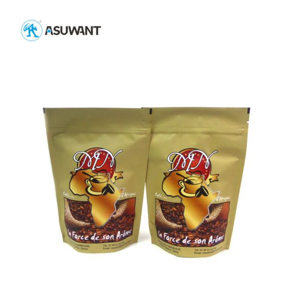 Moisture Proof Coffee Tea Bean Bags Black Aluminum Foil For Nuts Snack