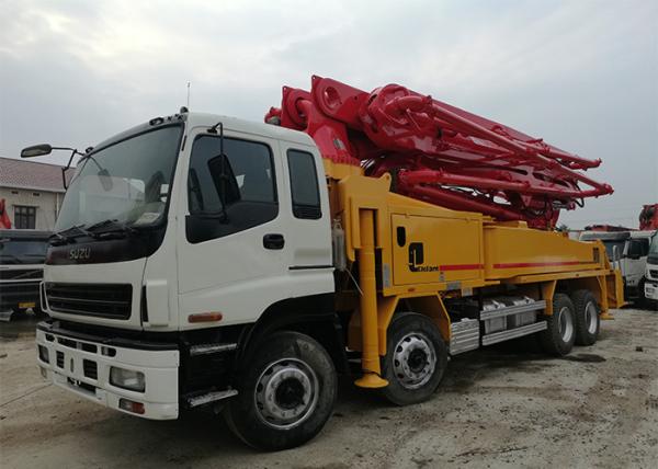 46m 287kw Putzmeister usou vermelho do caminhão do cimento e alaranjado resistentes