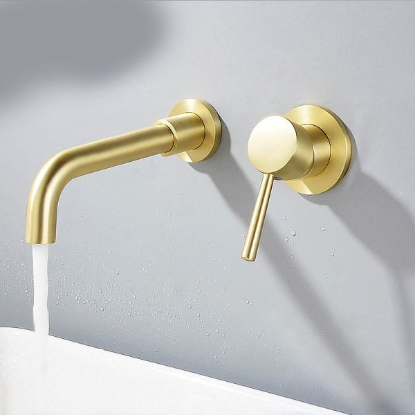 Avialable OEM and ODM Modern Chrome Wall Mount Basin Faucet for Easy Installation