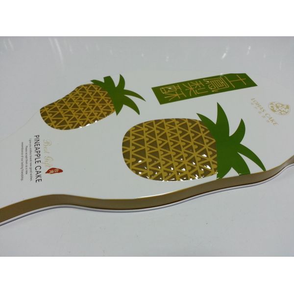 Контейнеры олова качества еды Тайвани сформированные островом для упаковывать торта ананаса