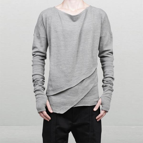Winter Men's Fashion Long Sleeve T Shirts , Breathable Plain Stylish T Shirts