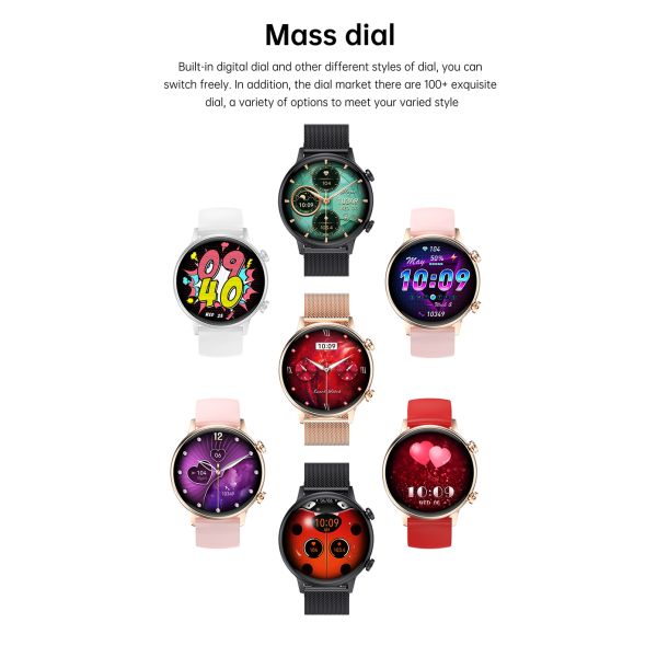 Luxury Women'S Smart Watch AMOLED Screen BT Calling Intelligent Voice NFC Smart Watch For Ladies Girls