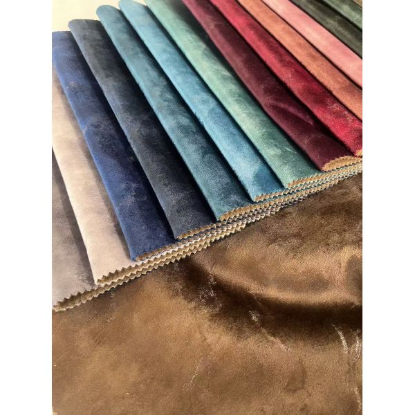 100%polyester knitted velvet sofa fabric with golden bronzing hometextile fabric for home decoration
