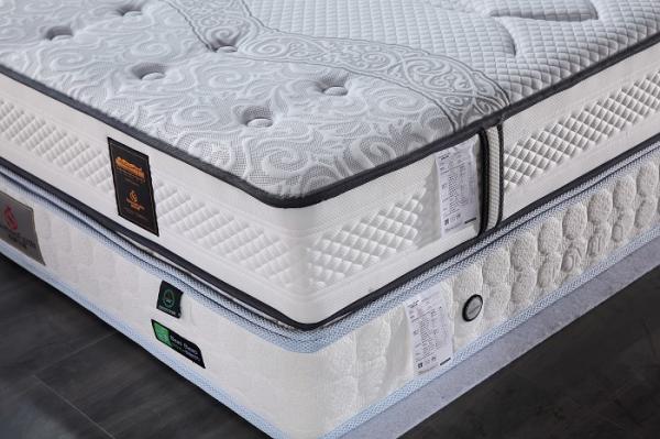 White Comfort Pocket Mattress With Latex Memory Foam For Ultimate Comfort Support