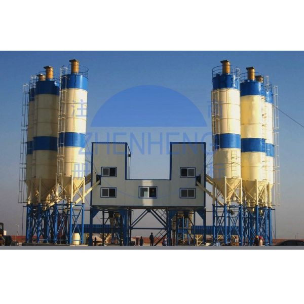 4 завод цемента HZS180 хопперов конкретный дозируя, 180 M3/завод готового смешив