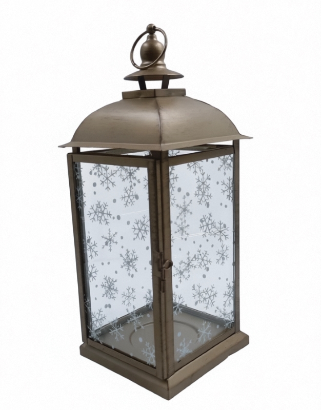 Customizable Metal Lantern Featuring Adjustable Width Suitable for Ambient Lighting in Restaurants and Bars