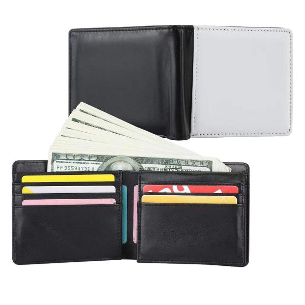 Custom Big Capacity Leather Sublimation Wallet With Multiple Card Slots For Man