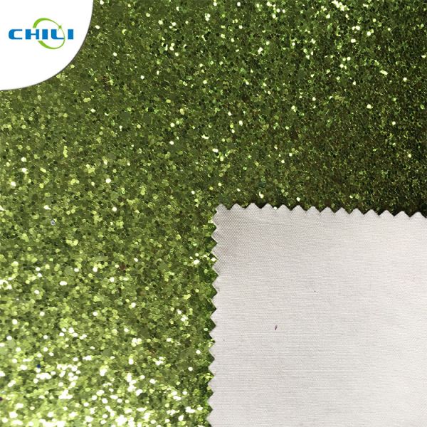 Fashion glitter pu shoe leather