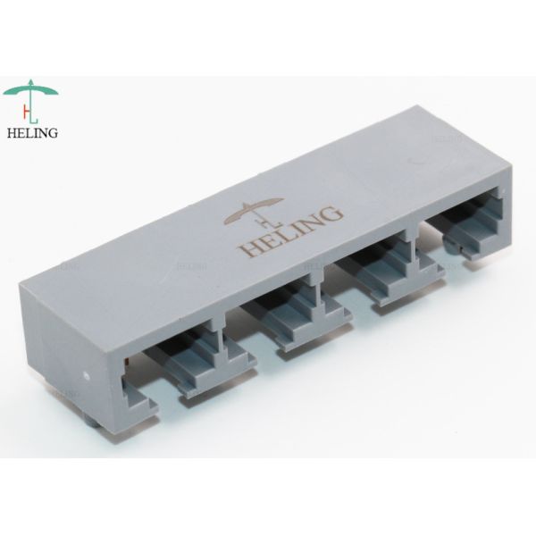 Multi - Port RJ45 Modular Plug 1 X 4 Right Angle Connector For Network XDSL